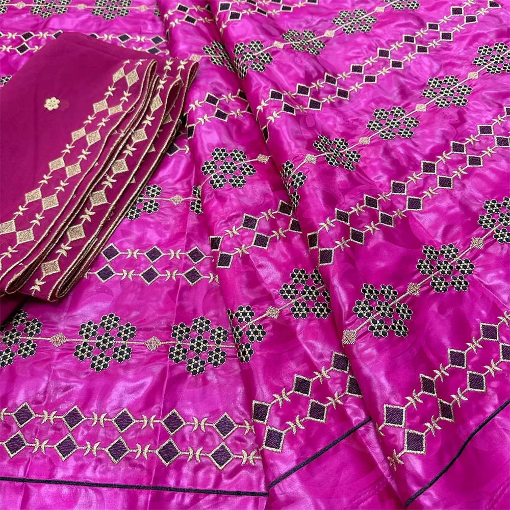 

Purple 1.6M Wide Fragrance Bazin Riche Tissues African DIY Fabric High Quality Embroidery African Brocade Nigerian 5+2 Yards/Lot