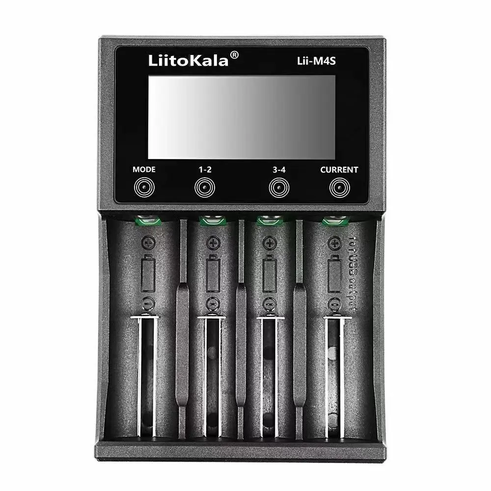 LiitoKala Lii-M4 Lii-M4S Lii-402 Lii-500 3.7V 18650 18350 26650 14500 16340 NiMH lithium battery Discharge test smart charger