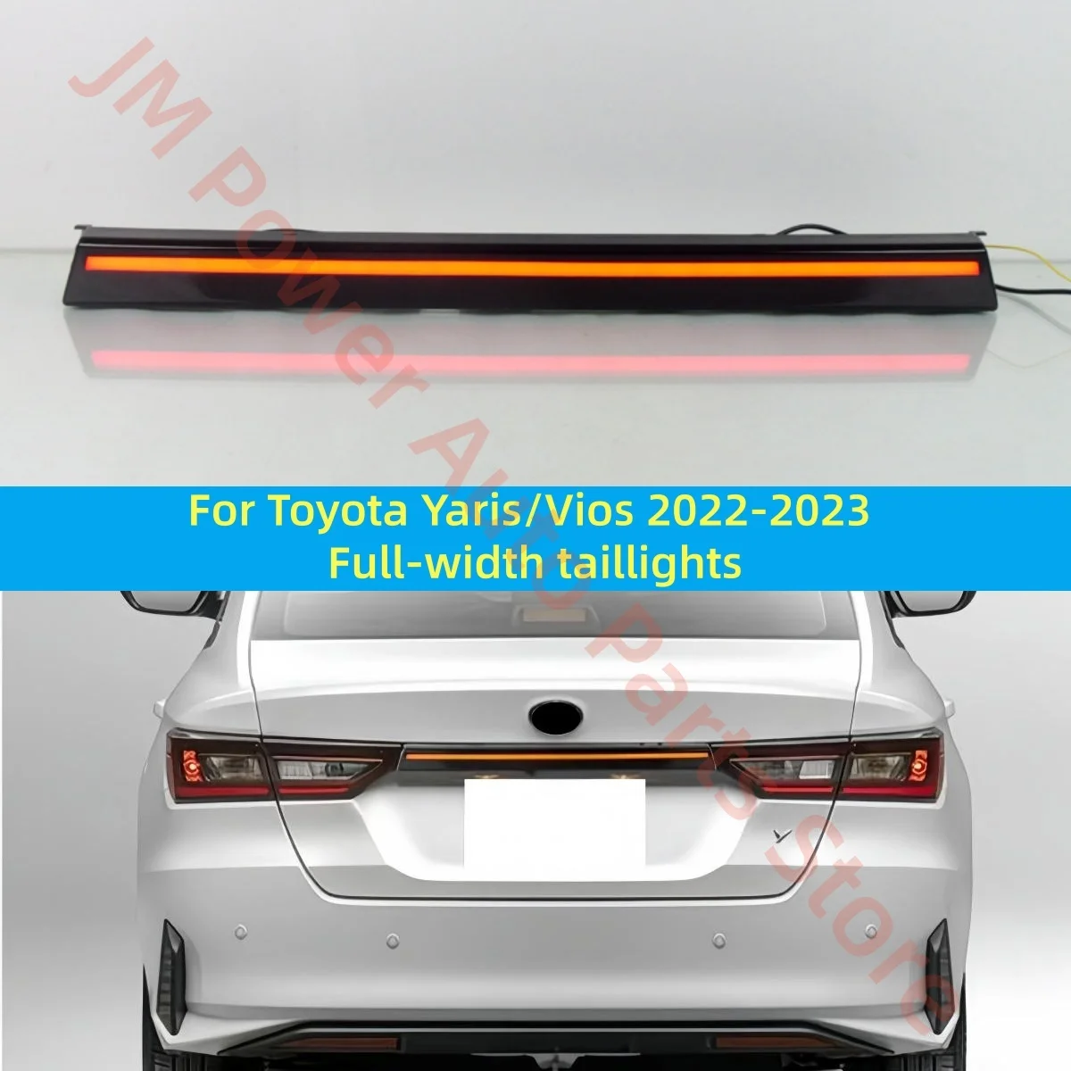 For Toyota Yaris/Vios 2022-2023 LED Full-width taillights Modification Brake lights Flowing water Turn signal Automobile parts