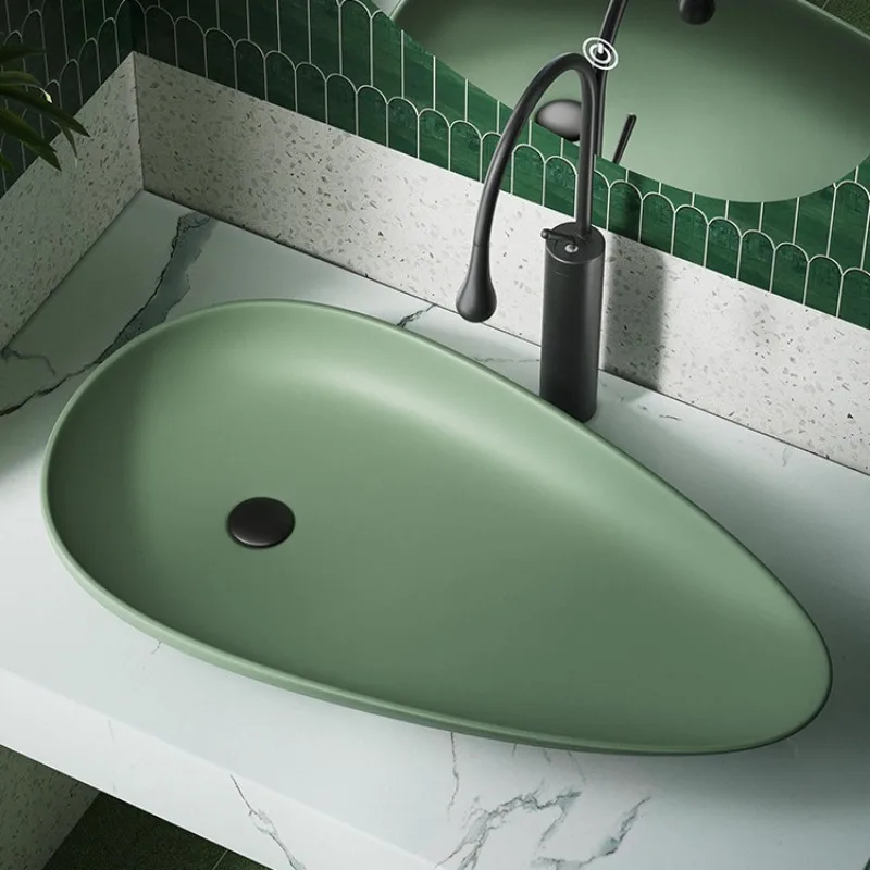 Green water drop counter wash household bathroom wash balcony washing machine art creative