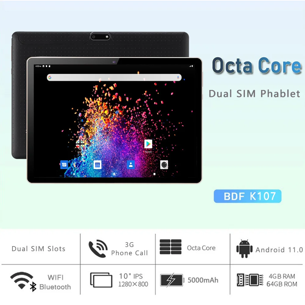 New Global Version 10 Inch Tablet Pc 4GB RAM 64GB ROM Octa Core Dual 3G Phone Call WiFi Bluetooth Google Play Android Tablets