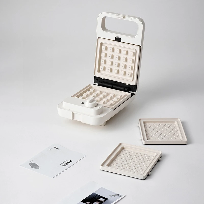 Multifunctional Timed Breakfast Maker, Mini Sandwich Waffle Iron Popular for Japanese & Korean Family Kitchen