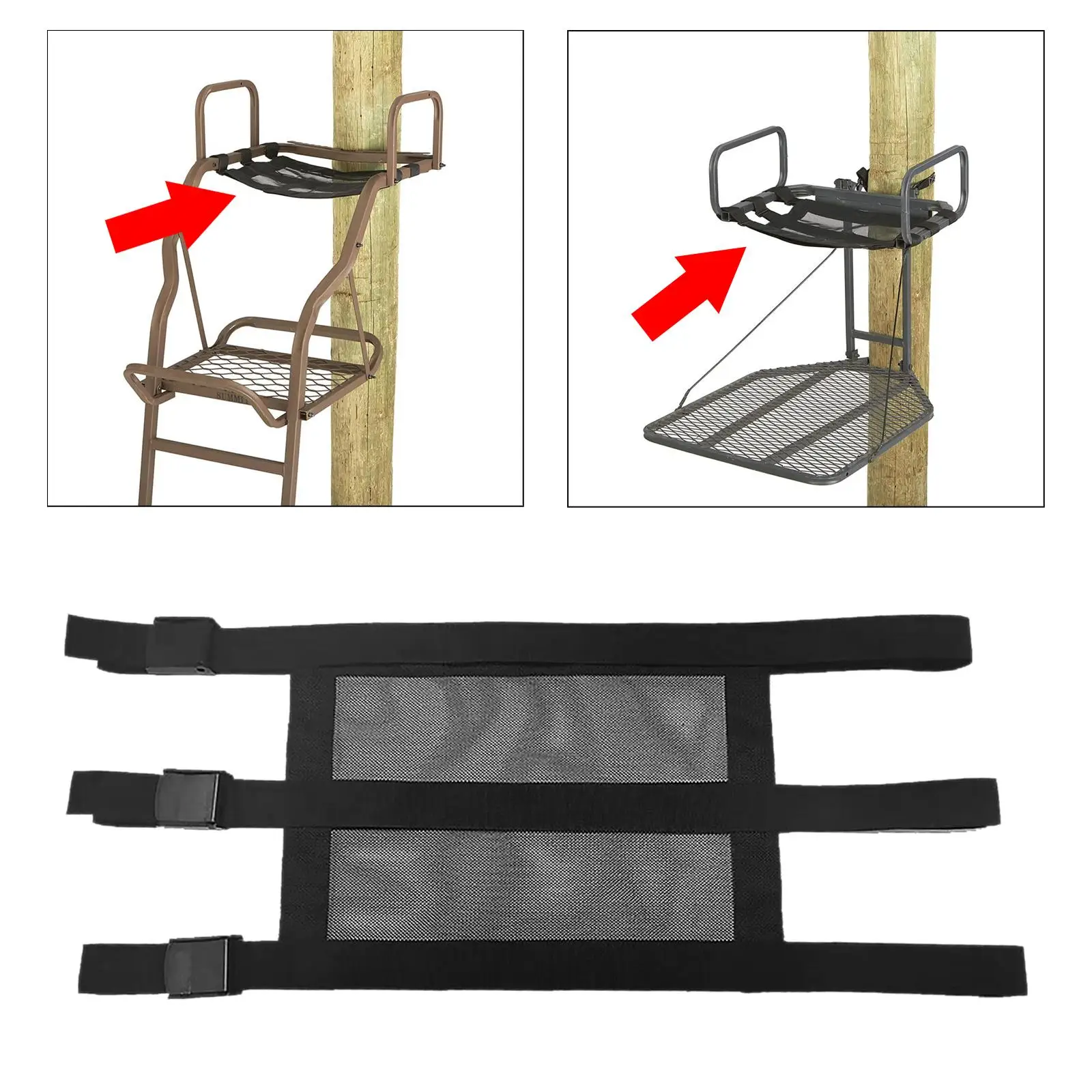 Universal Fitting Tree Stand Seat Replacement Adjustable for Ladder Stands