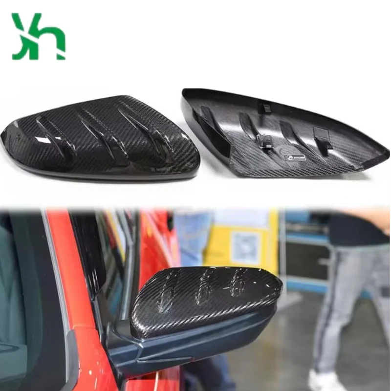 ホンダ 10 世代目シビック 2016-21 用ドライカーボンファイバーリアビューカバー交換品