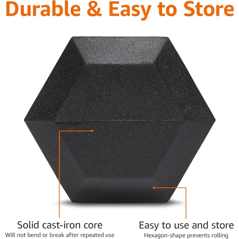 مجموعة دمبل مطاطية سداسية احترافية - أوزان صالة الألعاب الرياضية المنزلية غير قابلة للانزلاق لتدريب القوة #3