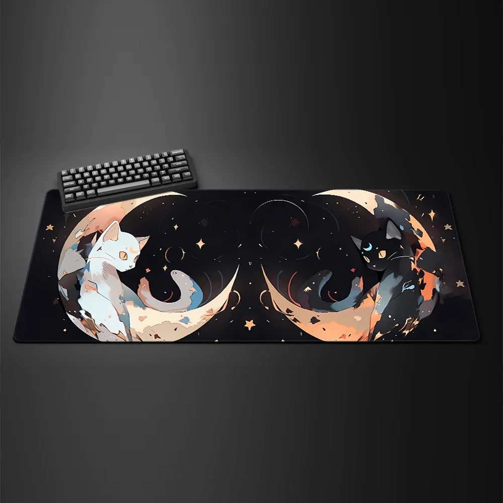 XXL Mausepad لطيف القط حصيرة مكتبية الألعاب حصيرة الوسادة على الجدول مكتب ألعاب الملحقات لوحة المفاتيح الحصير XL ماوس الوسادة ماوس السجاد