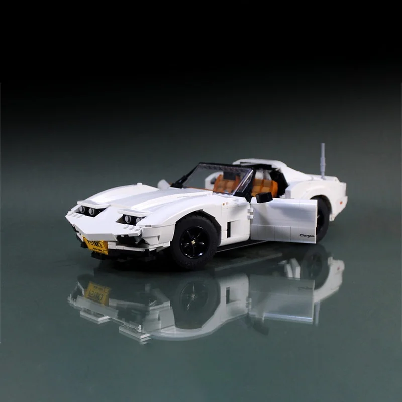 1185 قطعة MOC شيفروليه كورفيت سيارة نموذج اللبنات العمارة تجميع لتقوم بها بنفسك لعبة الطوب الاطفال هدايا عيد الميلاد عيد الميلاد #3
