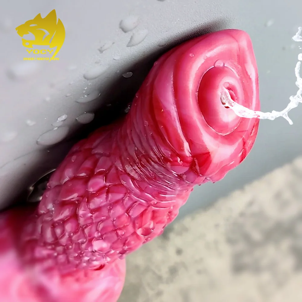 

YOCY Dog Squirting Dildo With Suction Cup Ejaculating Animal Penis Silicone 6cm Thick Knot Masturbator Sex Toy For Men Women