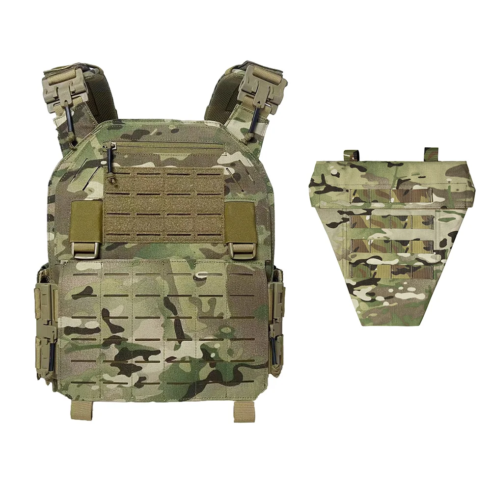 UNIONTAC  Tactical plate carrier set 1000D Nylon LAVC Quick Release vestlaser cutting with 500D Nylon Crotch protect panel