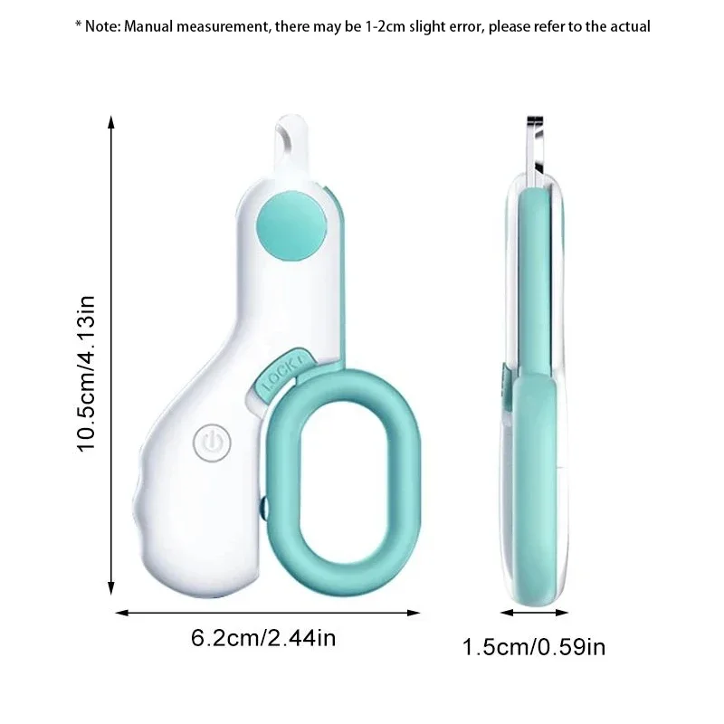 المهنية الحيوانات الأليفة مسمار المقص مصباح ليد القط الكلب القاطع مخلب المتقلب مع قفل أمان جرو هريرة الحيوانات الرعاية أداة التهيأ عدة
