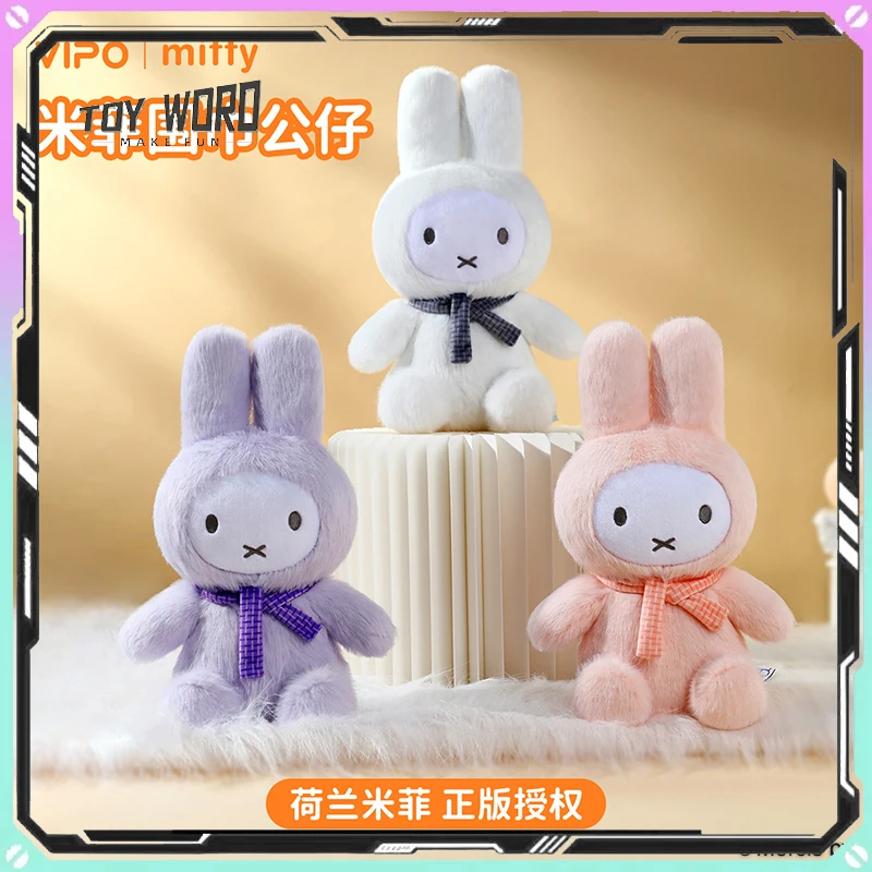 

New VIPO Plush Doll Cute Rabbit Scarf Doll Series Anime Figure 25cm Kawaii Toy Ornament Custom Collectible Girls Birthday Gifts