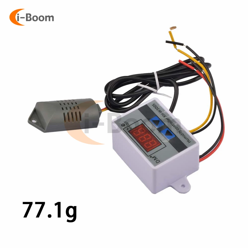 W3005 1500W Digital Humidity Meter Hygrometer Controller  Relay Voltage AC 110-220V 0%-99%RH 10A Regulator Humidity Sensor