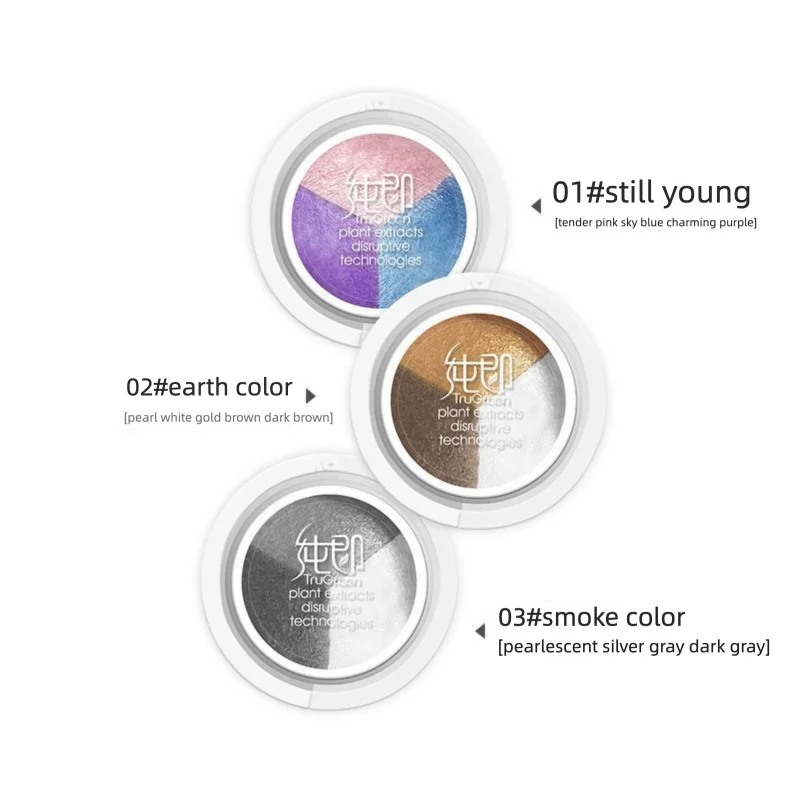 

[Бесплатный подарок] Палитра теней для век Pure Three-Color для ежедневного легкого макияжа в синих, фиолетовых, розовых, серых, белых, черных и земляных тонах