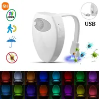 Xiaomi Toilet Bowl Night Light Motion Sensor Backlight 16 Colors USB Rechargeable UV Sterilization RGB Lamp Decoration Bedroom