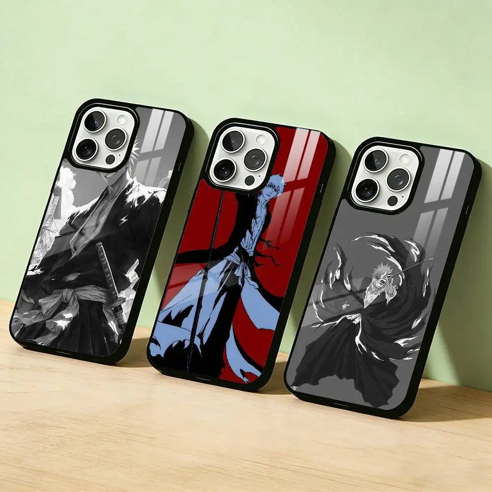 

AAA B-Bleach I-Ichigo Kurosaki Phone Case Color Silver Shell For IPhone 17 16 15 14 13 12 11 Pro Max Plus