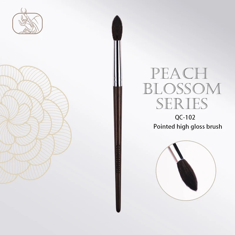 CHICHODO Makeup Brushes-Peach Blossom Series Powder Highlighter Makeup Brush Soft Goat Hair Single High-quality Makeup Tools