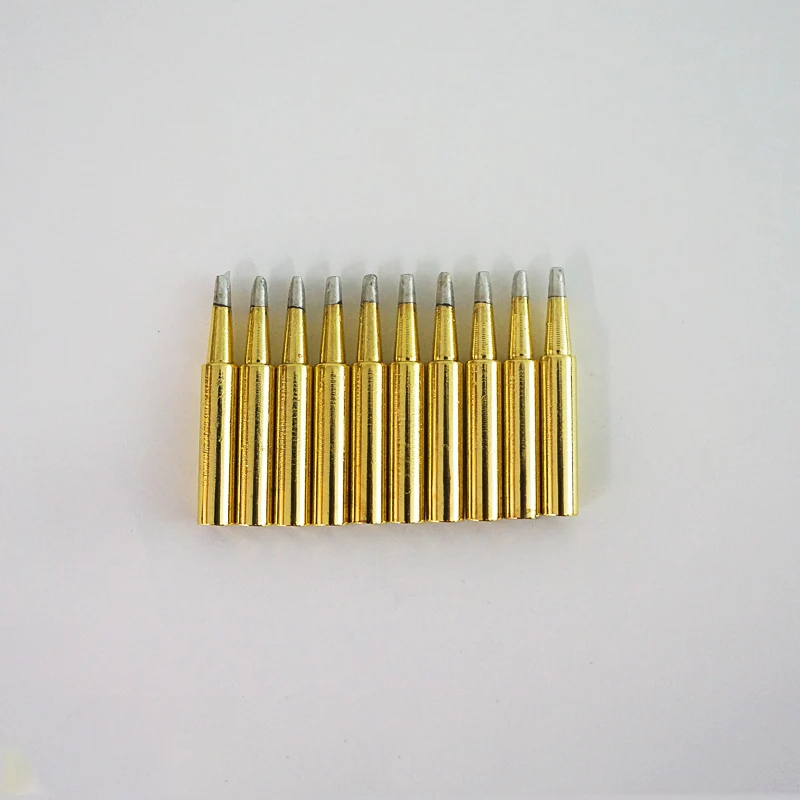 16pcs Electroplated Golden Solder Tip Solder Iron Tips 900M-T Lead-Free Lower Temperature Soldering Welding Tools