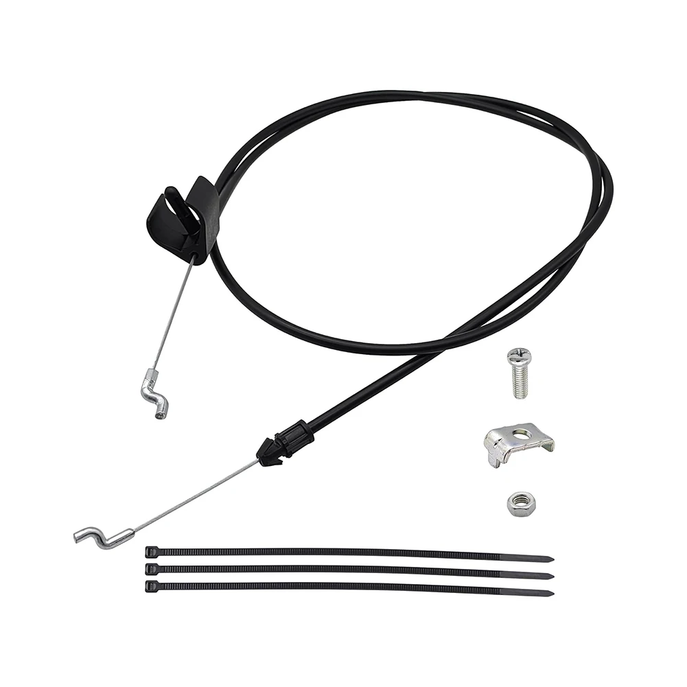Engine Stop Cable for 22 Inch Lawn Mowers Model 1101366 Replacement with Casing Clamp and Ties for Secure and Stable Fitting