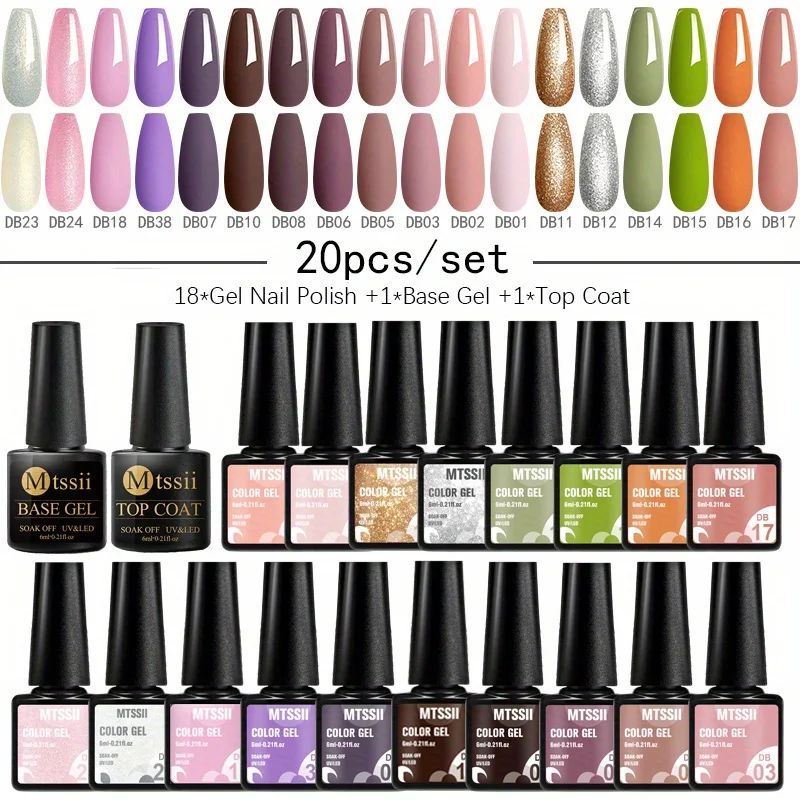 Mtssii 10/12pcs erdgrün Herbst Farb kollektion Nagel Gel politur UV-Lack voll abdecken wunderschöne Gel Nagel Maniküre