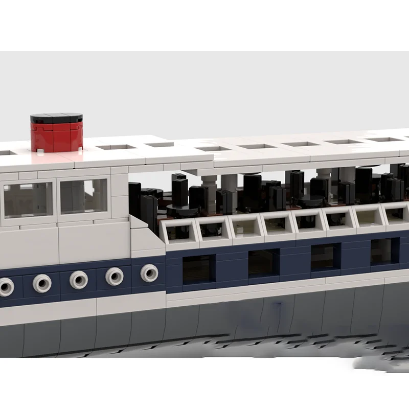 Model okrętu wojennego Moc Klocki konstrukcyjne Modularny model okrętu wojennego klasy krążowniczej Technologiczne klocki Świąteczne zabawki DIY Prezenty konstrukcyjne