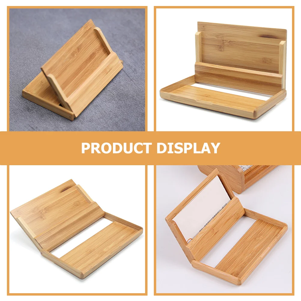 Business Card Holder Wood Stable Fall Resistant Office Cards Container Simple Beautiful Name Card Display Rack