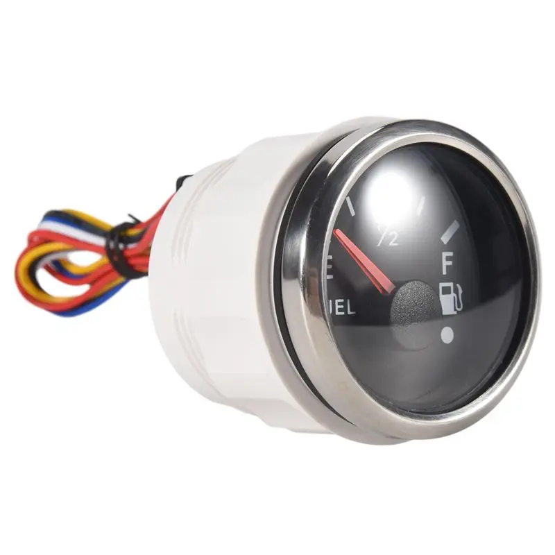 AB96-52Mm Fuel Level Gauge 0-190Ohm Switchable 240-33Ohm Fuel Oil Level Meter Waterproof Boat Car Gauges With Alarm