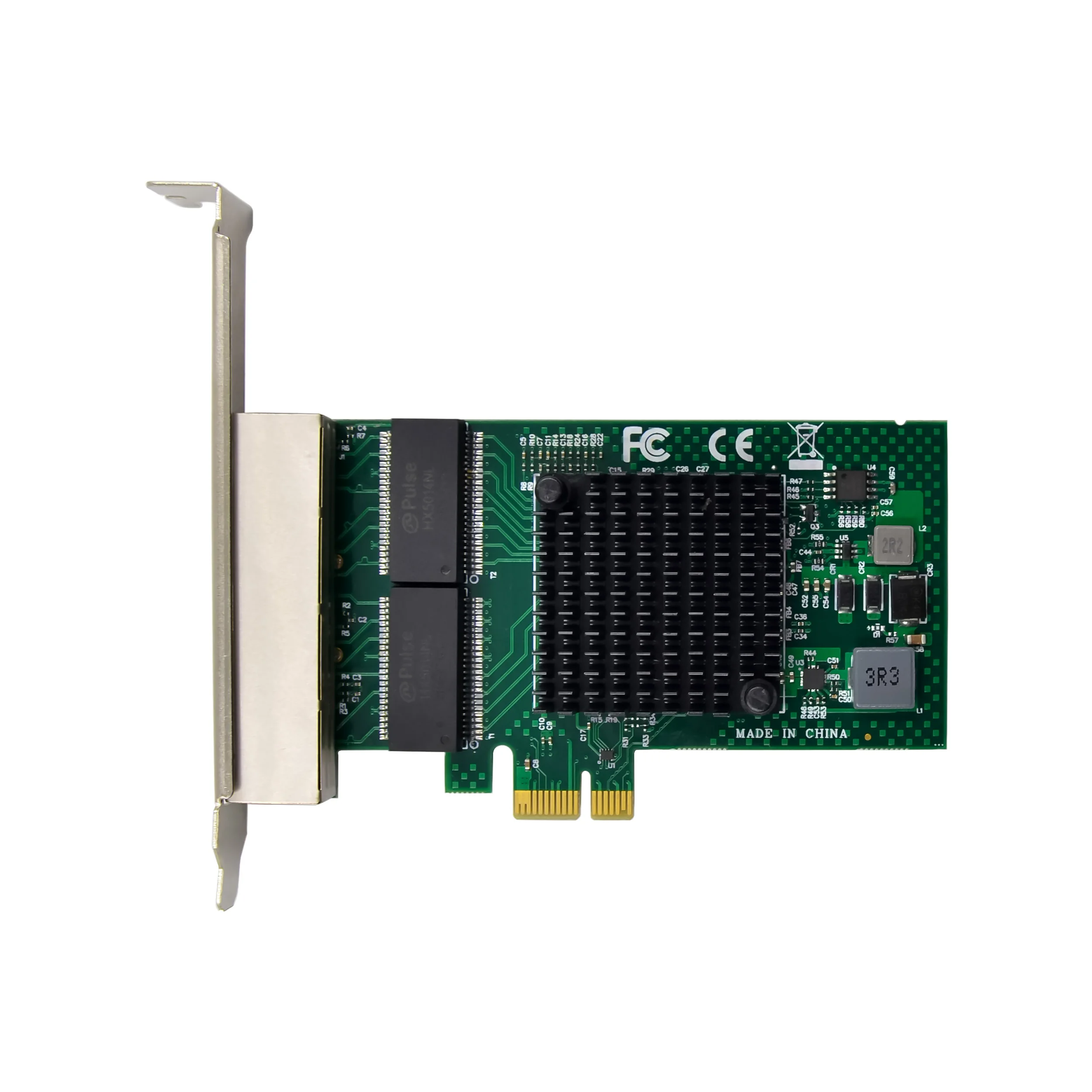 بطاقة شبكة SUNWEIT ST7209 PCIe X1 Ethernet 1000Mbps 1Gbps 4 منافذ RJ45 Lan Card BCM5719 شرائح متوافقة مع WOL PXE VLAN