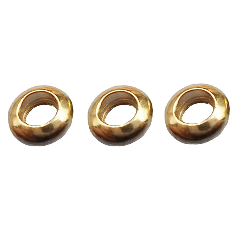 100pcs/Lot Pure Copper Large Hole Spacer Beads Handicrafts Handmade Crafts Gifts Jewelry Design DIY Accessories Brass Color