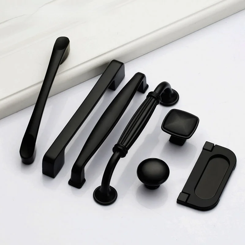 Black Cabinet Handle Hidden Handles Kitchen Cupboard Furniture Hardware Furniture Handle Cabinet Handle Drawer Bathroom Door Kno