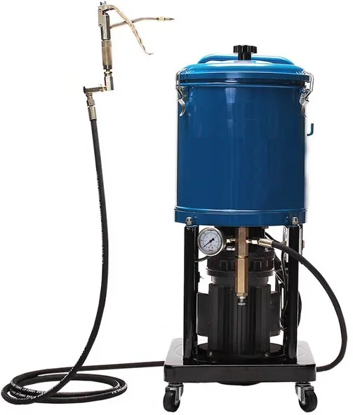 25L Electric Grease Pump 220V/380V Mobile Grease Dispenser Tank Lubrication Pump for Mechanical Maintenance