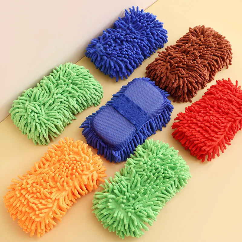 Car Washing and Wiping Gloves Car Cleaning and Wiping Sponge Bag