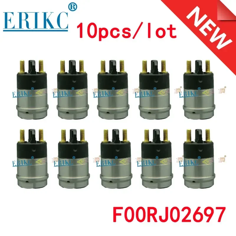 10PCS Fuel Injector Solenoid OEM F00RJ02697 F 00R J00 355 for 0445120003 0445120094 0445120004 0445120097 0445120006 0445120103