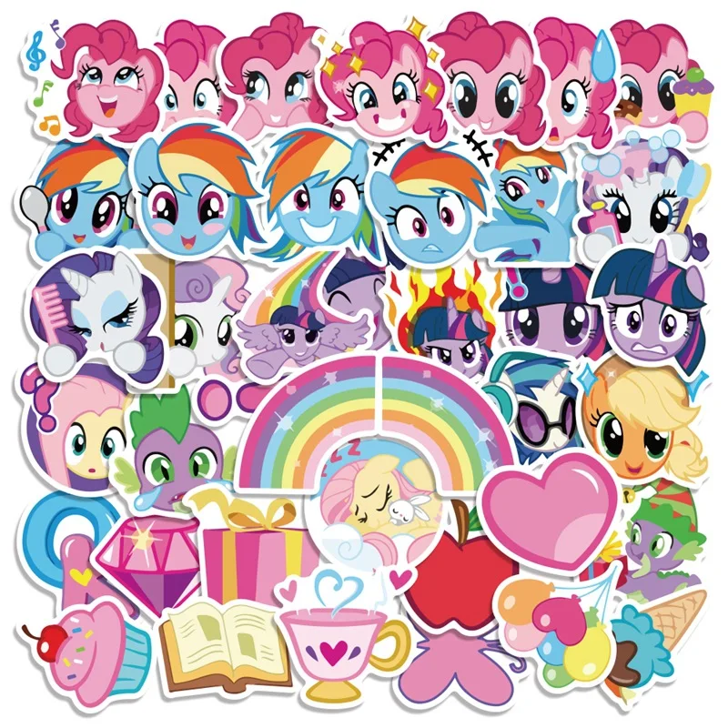 40Pcs My Little Pony Stickers Cute Cartoon Stickers Mobile Phone Cup Notebook Waterproof Decorative Hand Account Stickers