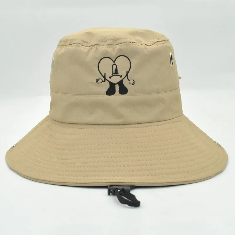 

Bad Bunny Fisherman Hat RAPPER Un Verano Sin Ti Sun Hat for Woman Man Bucket Cap Trendy Sun Protection Windproof Beach Hat