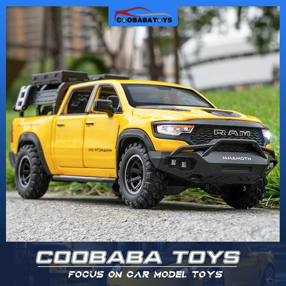 

Scale 1/32 Ram Mammoth Pickup Metal Diecast Alloy Toy Car Model For Boys Children Kids Toys Vehicles Hobbies Collection