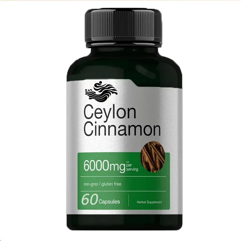 Ceylon Cinnamon Capsules || 6000 Mg || 60 Capsules || High Absorption Non Gmo and Gluten Free Supplements