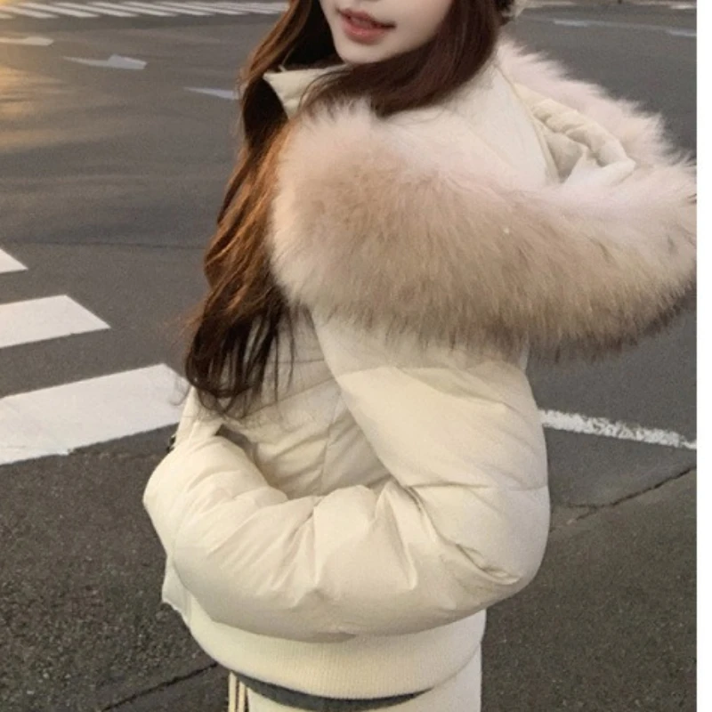

Fashion Commuting in Autumn and Winter 2025 Cotton-padded Jacket Hooded Pocket Women's Down Cotton-padded Jacket