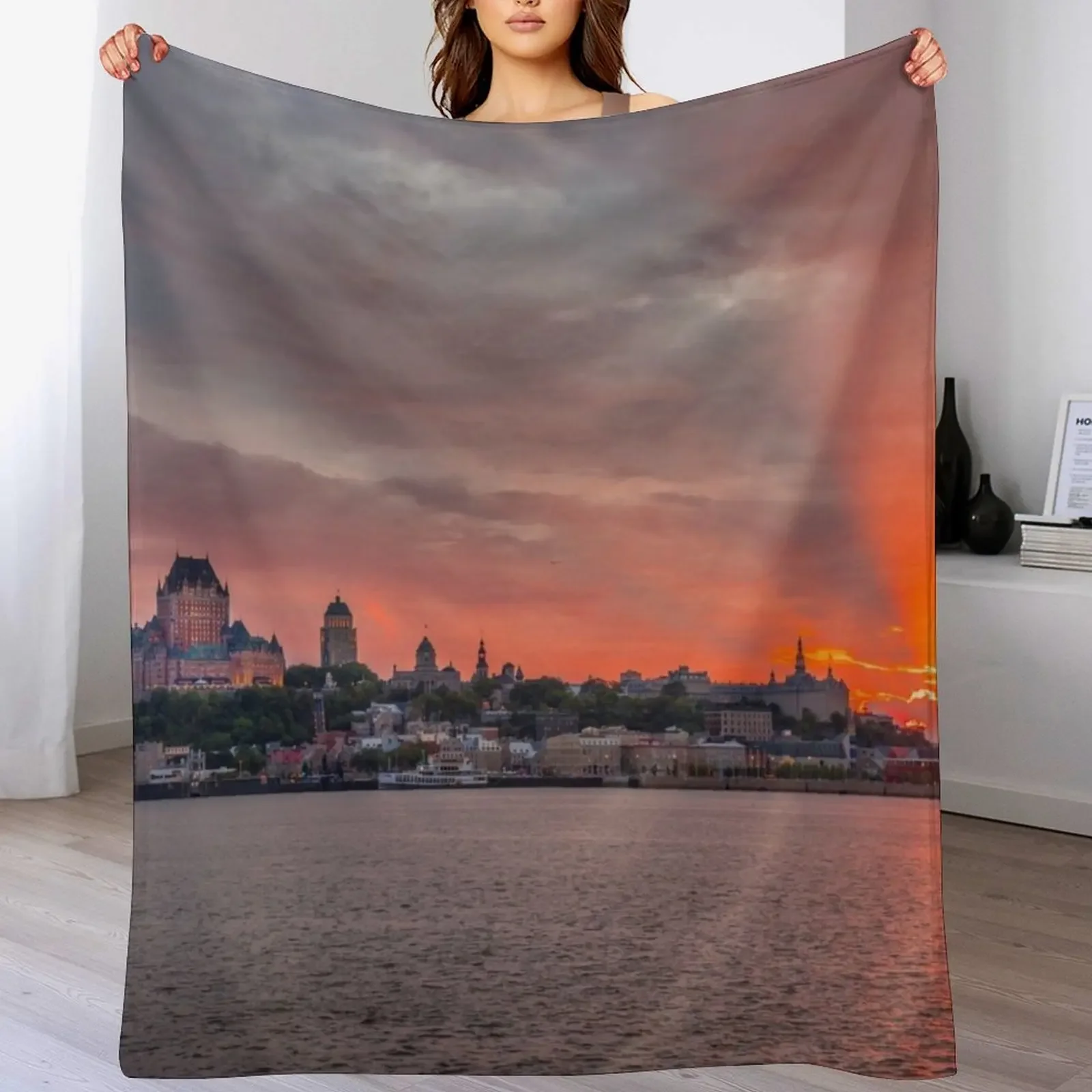 

Quebec Sunset Throw Blanket Summer Beddings For Sofa Thin Decorative Beds Decorative Sofas Blankets