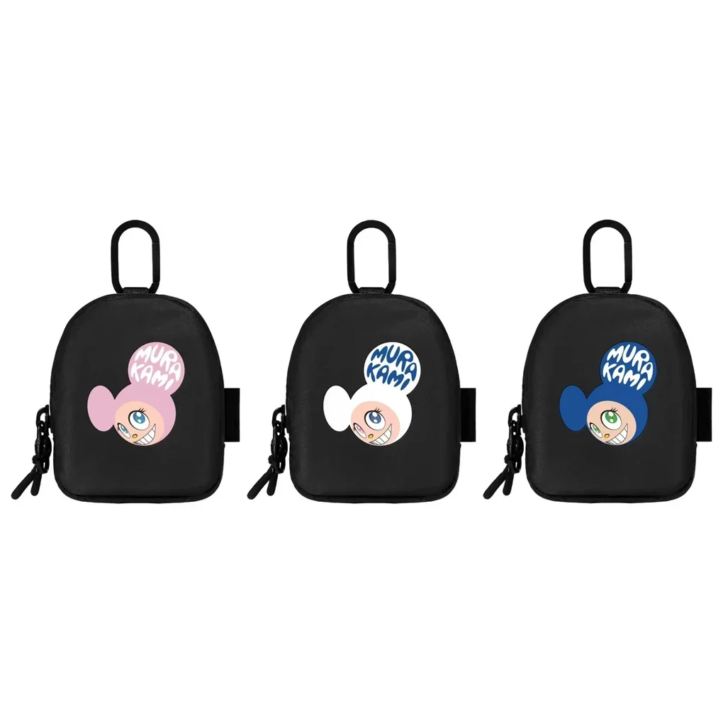 

Cartoon Mouse Functional Universal Earphone Earbuds Mini Storage Zipper Bag with Hook for AirPods Galaxy Buds
