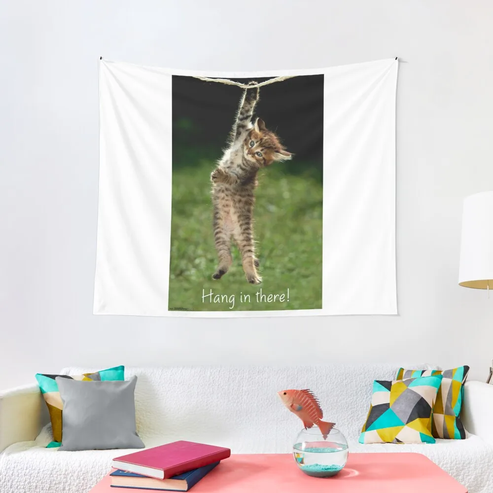 

Hang in There! Cat Tapestry Aesthetic Room Decorations Room Decorating Aesthetic Wall Mural Tapestry