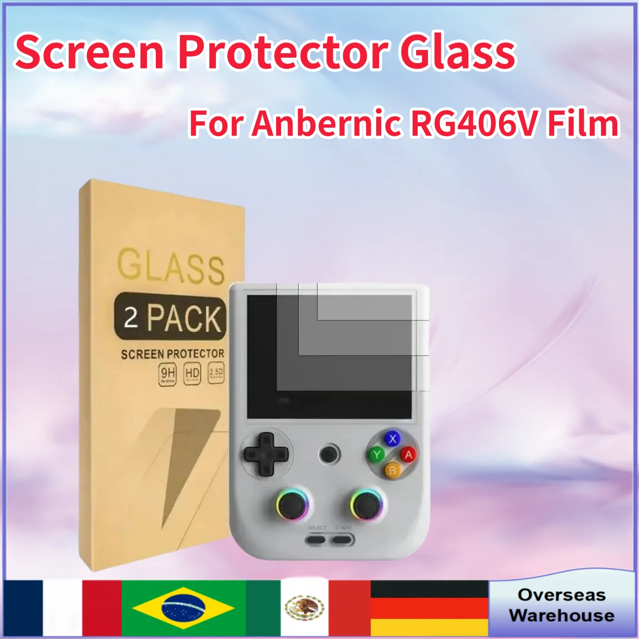 

Portable Anbernic RG406V Handheld Game Console Tempered Glass Screen Protector Film Screen Protector Glass Films Accessorie Gift