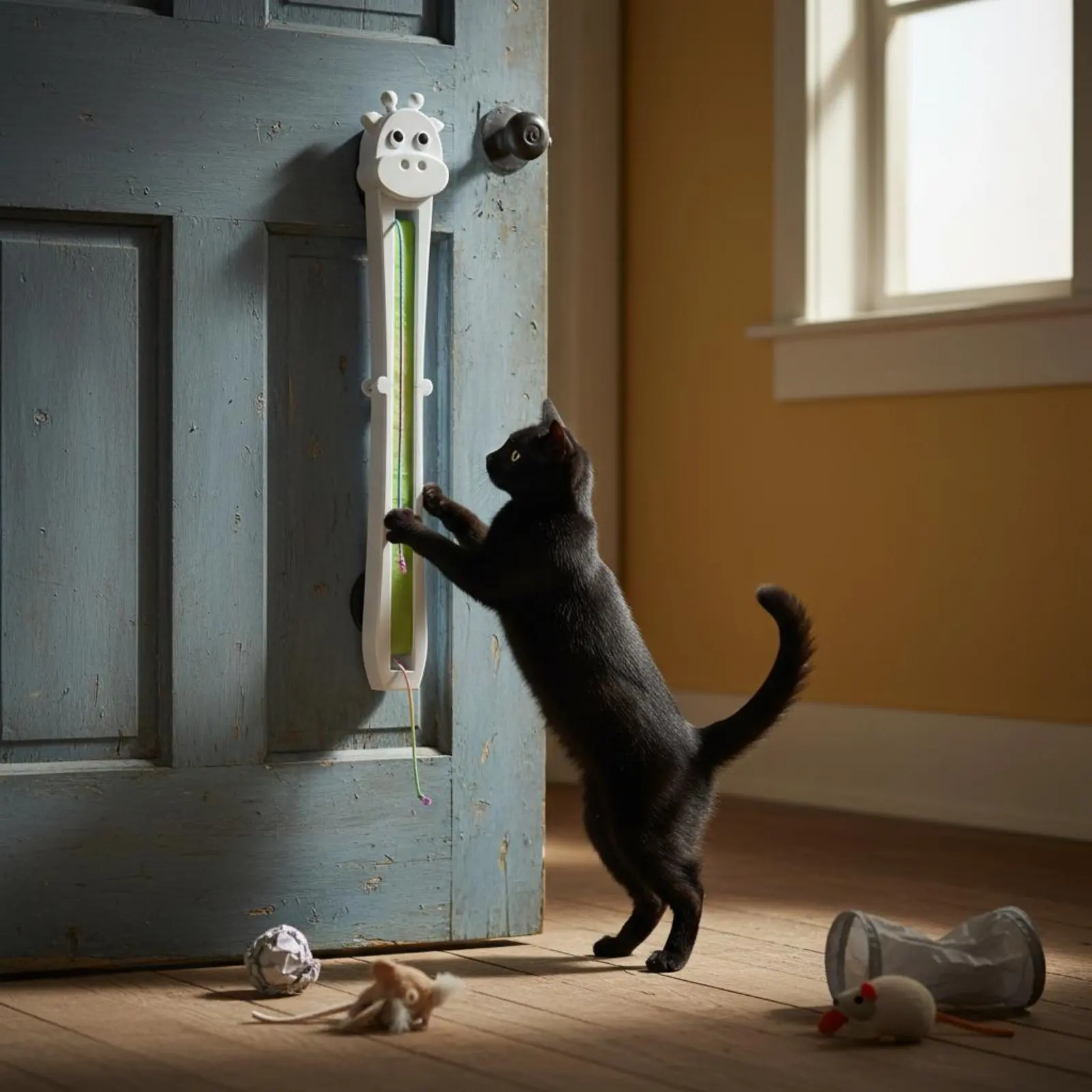 Automatic Flying String Cat Toy Drill Installation Electronic Cat String Toy Promotes Exercise Pet Supplies for Kitten Owners