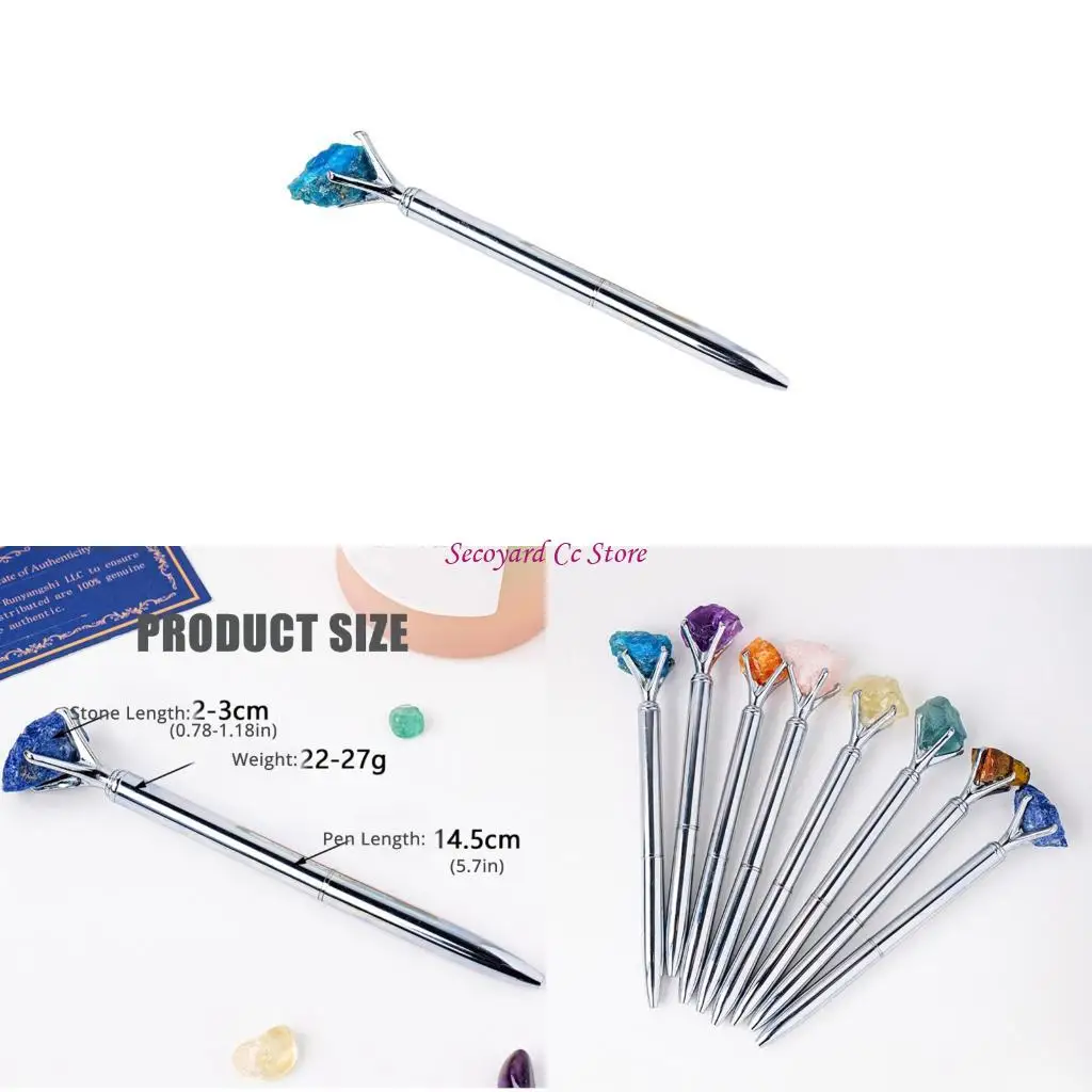 

N3uc Oil Pen Pen Natural Stone Ballpoint Pen Black Statemery Pen School Офис поставляет плавную писательную ручку для