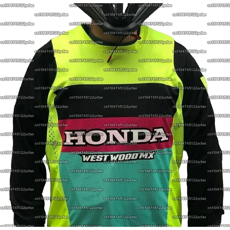 

Honda 2025 Autumn Motorcycle Jersey Long Sleeve Riding Shirt Breathable Dirt Bike Racing Gear Comfortable Off-Road Moto Top