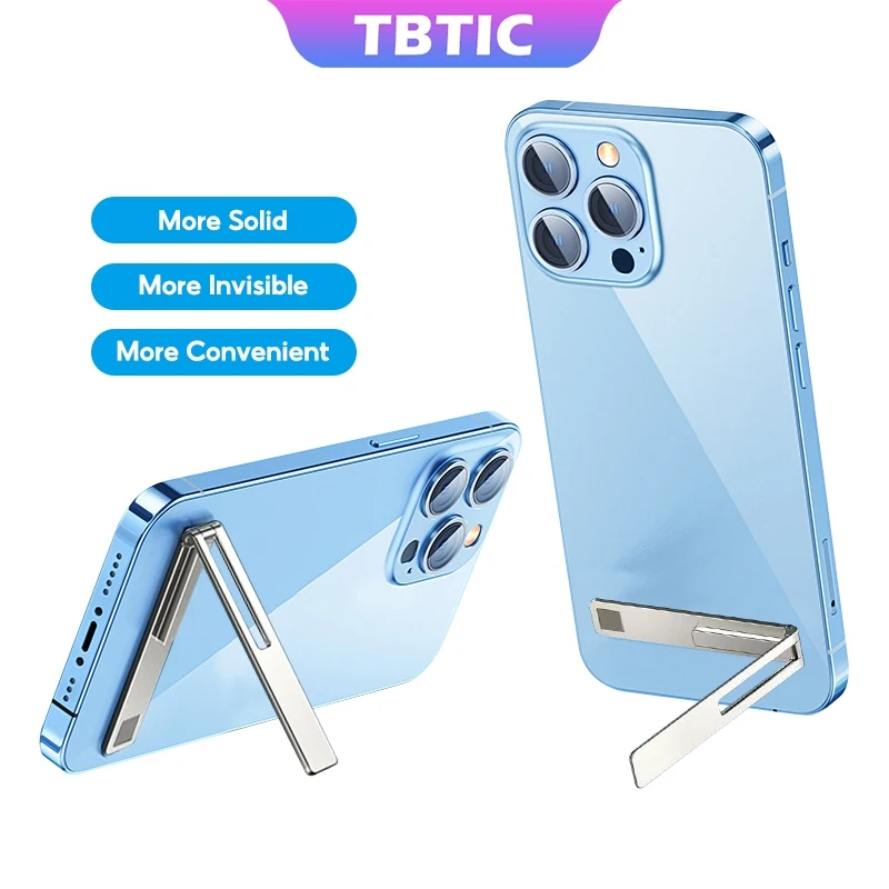 

TBTIC Ультратонкий держатель для телефона из цинкового сплава, удобный складной прочный настольный держатель