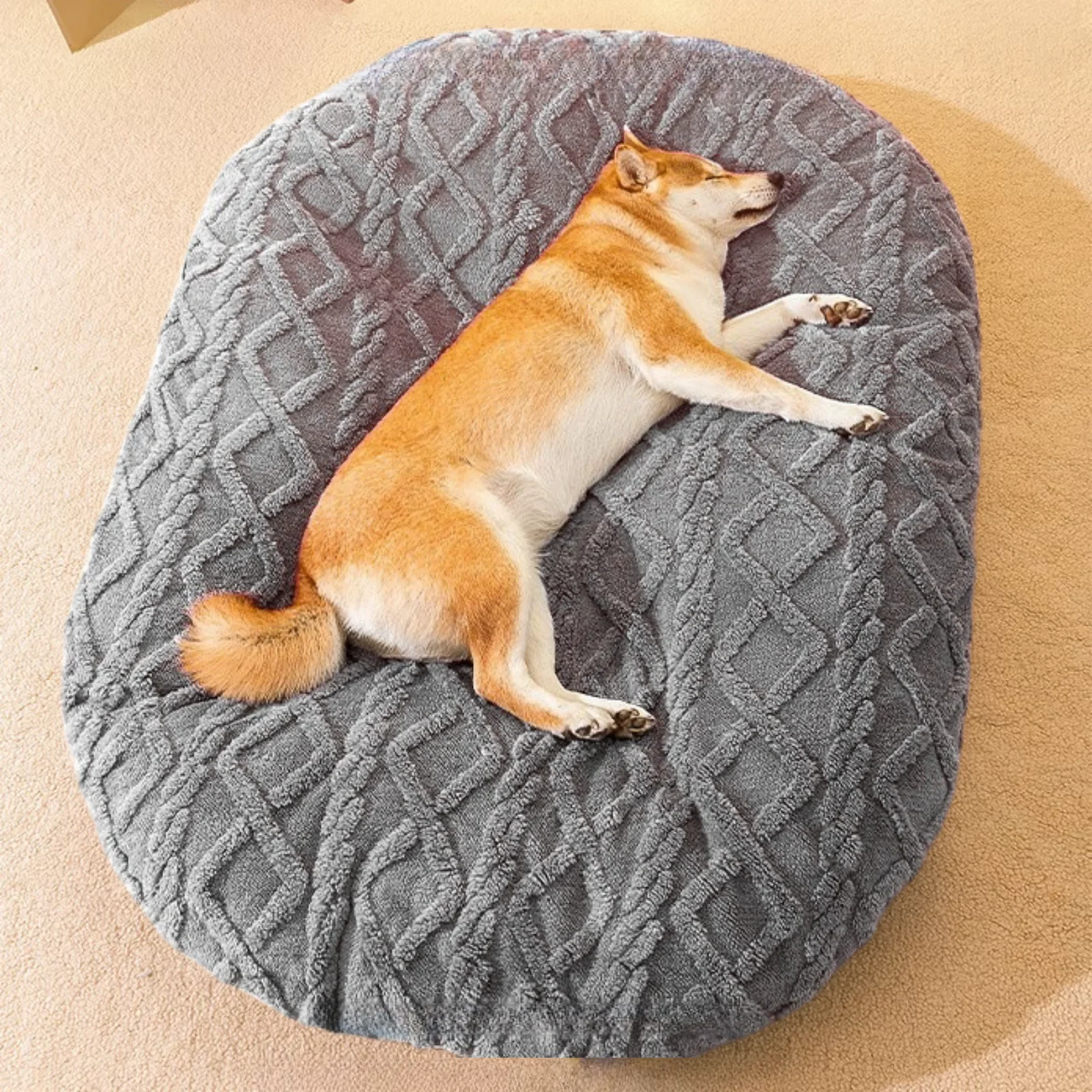 

New Dog Bed for Large Medium Small Dogs Cats Sleeping Mat Non-Slip Bottom Breathable Soft Puppy Bed Durable Calming Pet Supplies