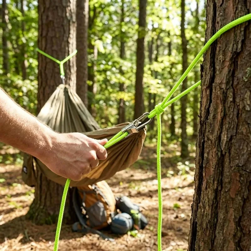 Roller Tensioner Rope Tensioner & Tying Tool,Adjustable Camping Tent Rope for Outdoor, Reflective Guyline Hammock Cargo Securing