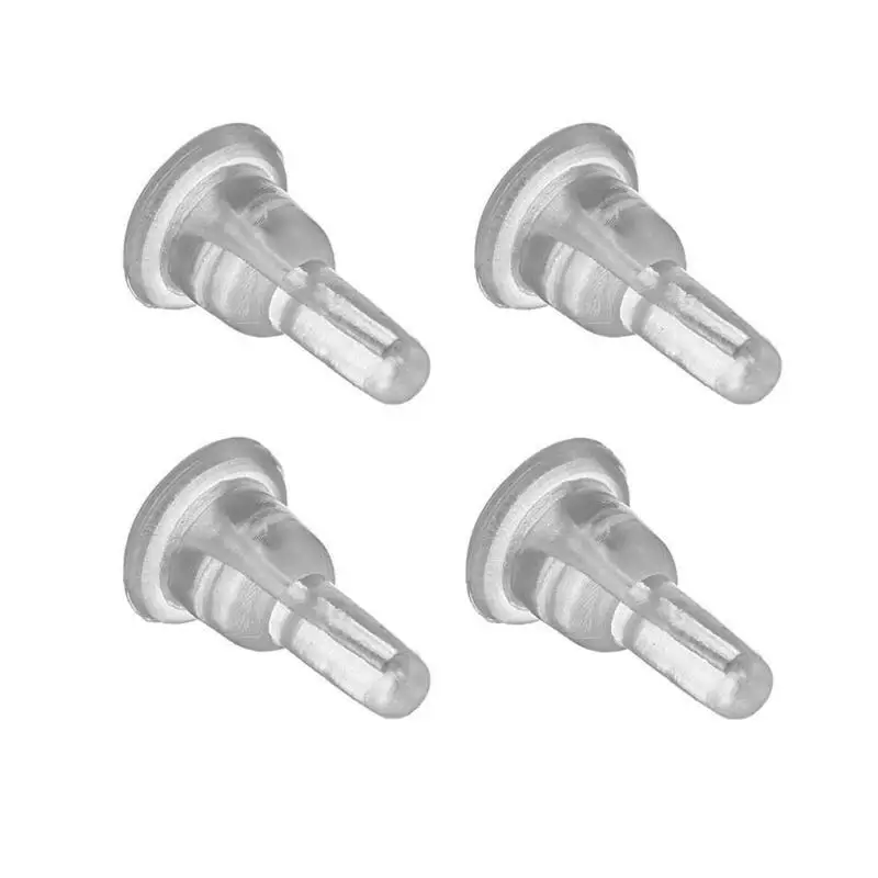 31BB 50 Pcs Silicone Rubber Earring Holders Backstops Soft Ear Plug Supplies for DIY