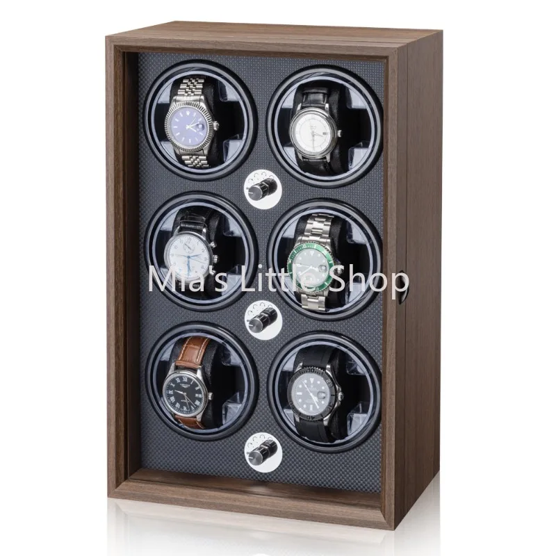 Automatic Mechanical Watch Winder Box with Quiet Motor, Wooden Display & Storage Case for Home Use