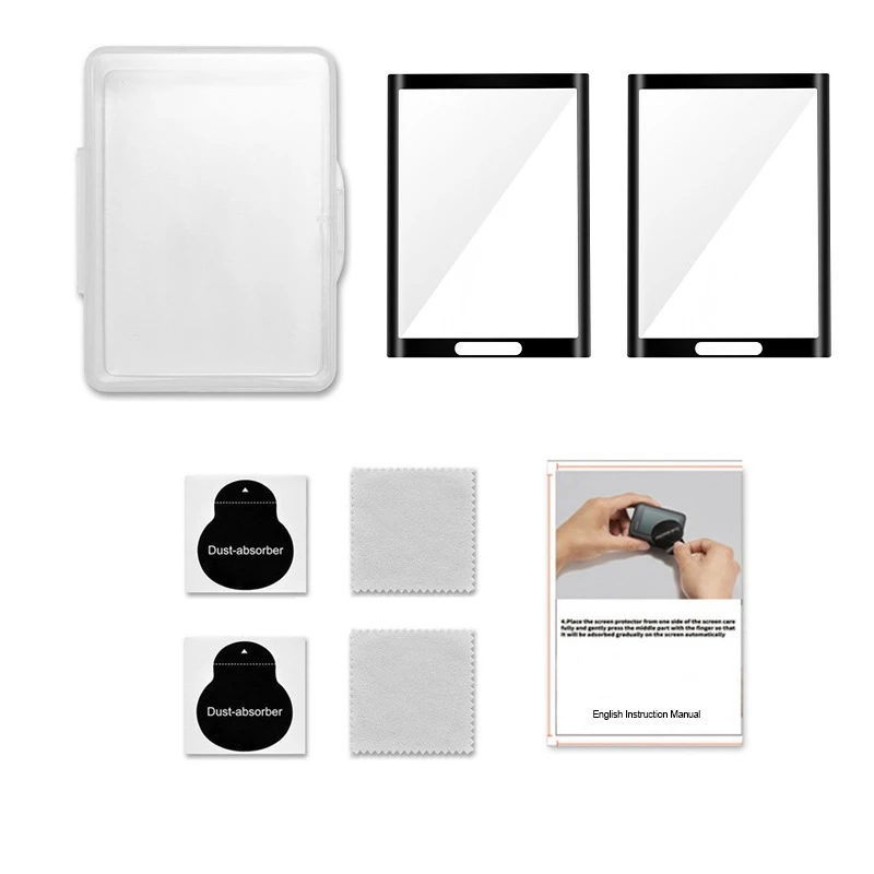 Best-For Insta360x3 Tempered Glass Film HD Screen Protector 2PCS Curved Protective Film Protectors Accessories